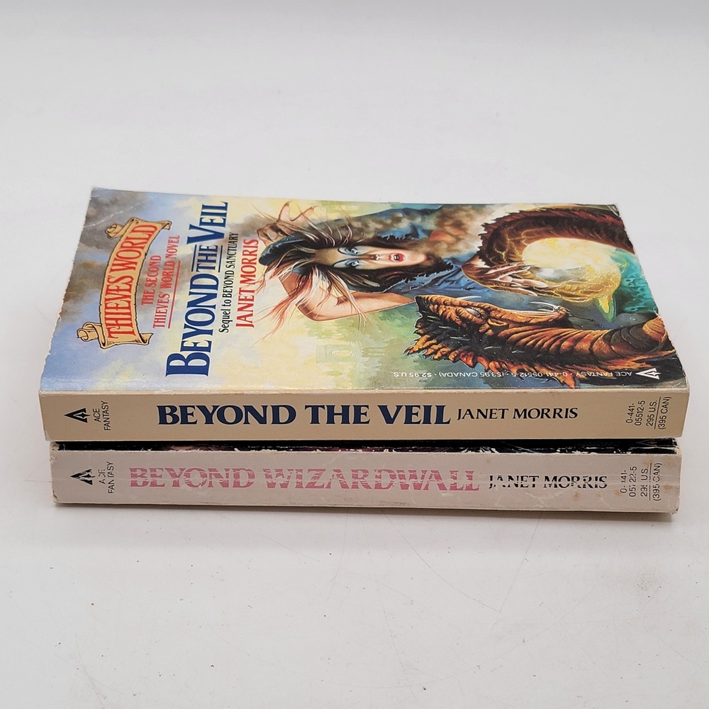 Janet Morris Thieves World Beyond the Veil & Wizardwall Paperback 1987 Good